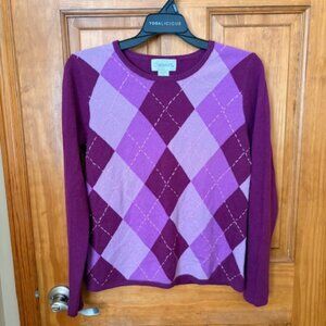 Vintage Chadwick's argyle cashmere sweater